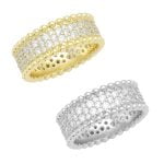 Ασημένιο Δαχτυλίδι Ολόβερο- Zircon (big)