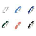 Ασημένιο Δαχτυλίδι Σμάλτο- Zircon (circle)