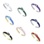 Ασημένιο Δαχτυλίδι Σμάλτο- Zircon (πουάρ)