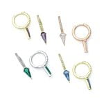 Ασημένια Σκουλαρίκια Hoops- Zircon (πουάρ)