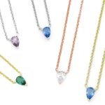 Ασημένιο Κολιέ με πουάρ πέτρα- Zircon