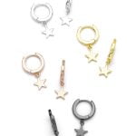 Ασημένια Σκουλαρίκια Hoops- Star