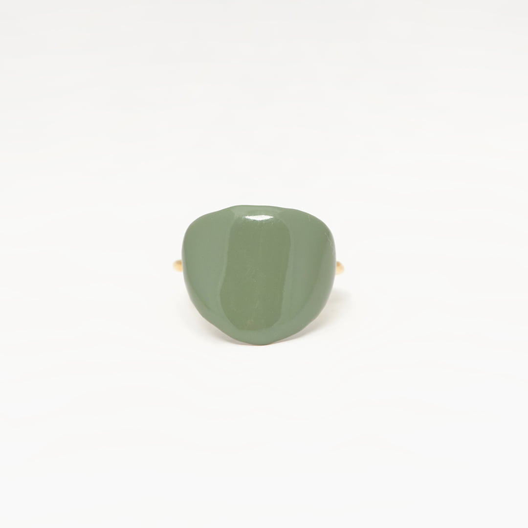 Ασημένιο Δαχτυλίδι Votsalo 3- Πράσινο Olive
