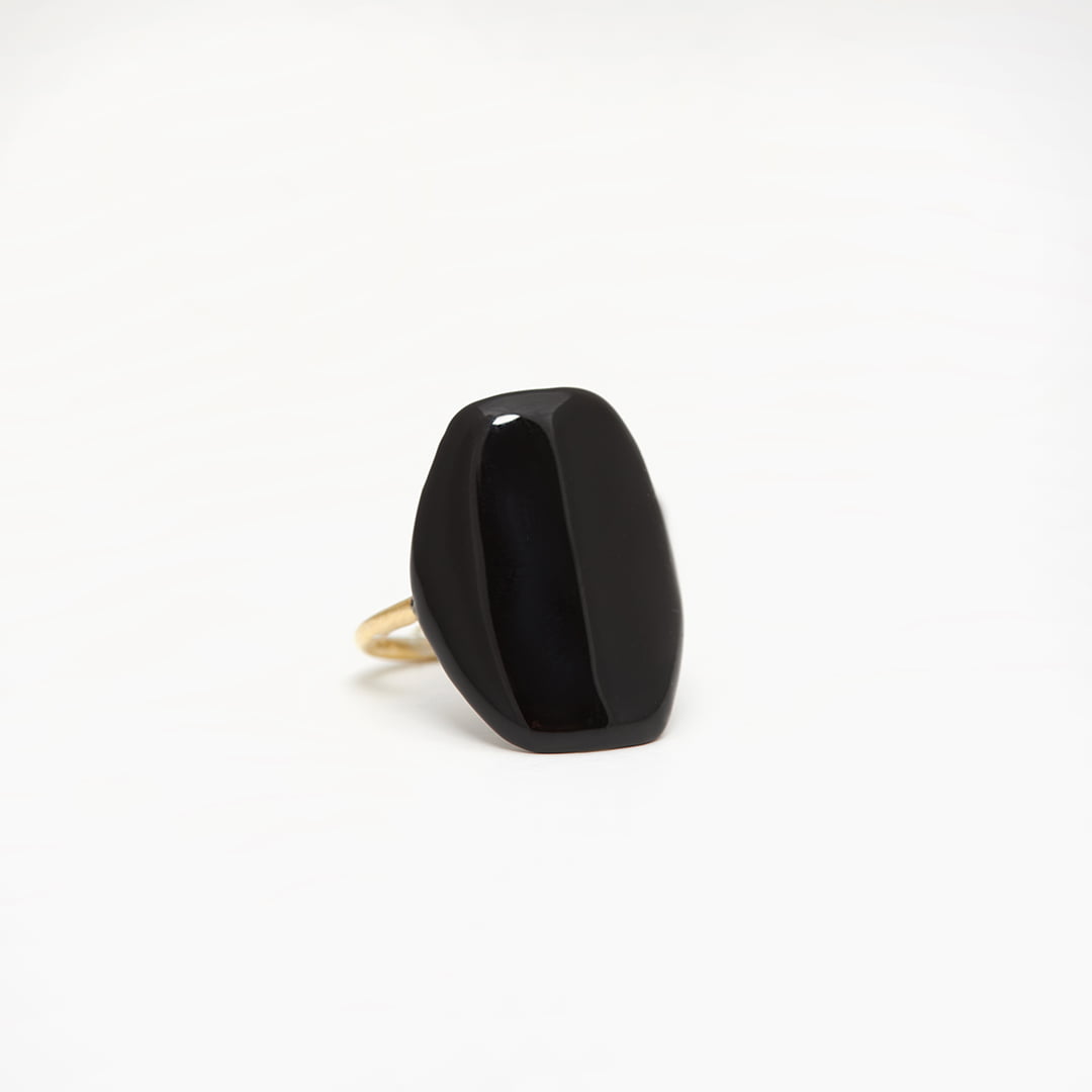 Ασημένιο Δαχτυλίδι Votsalo 6- Μαύρο