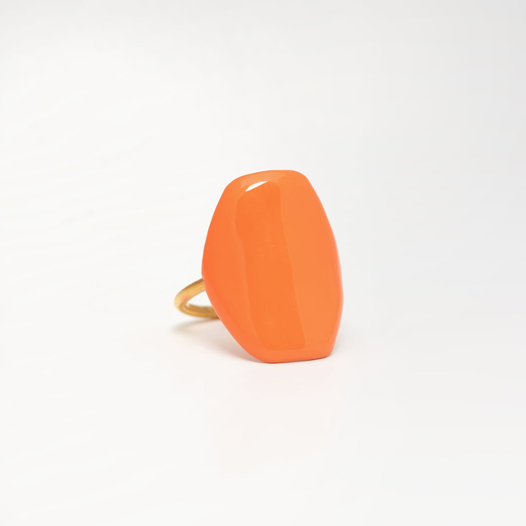 Ασημένιο Δαχτυλίδι Votsalo 6- Πορτοκαλί