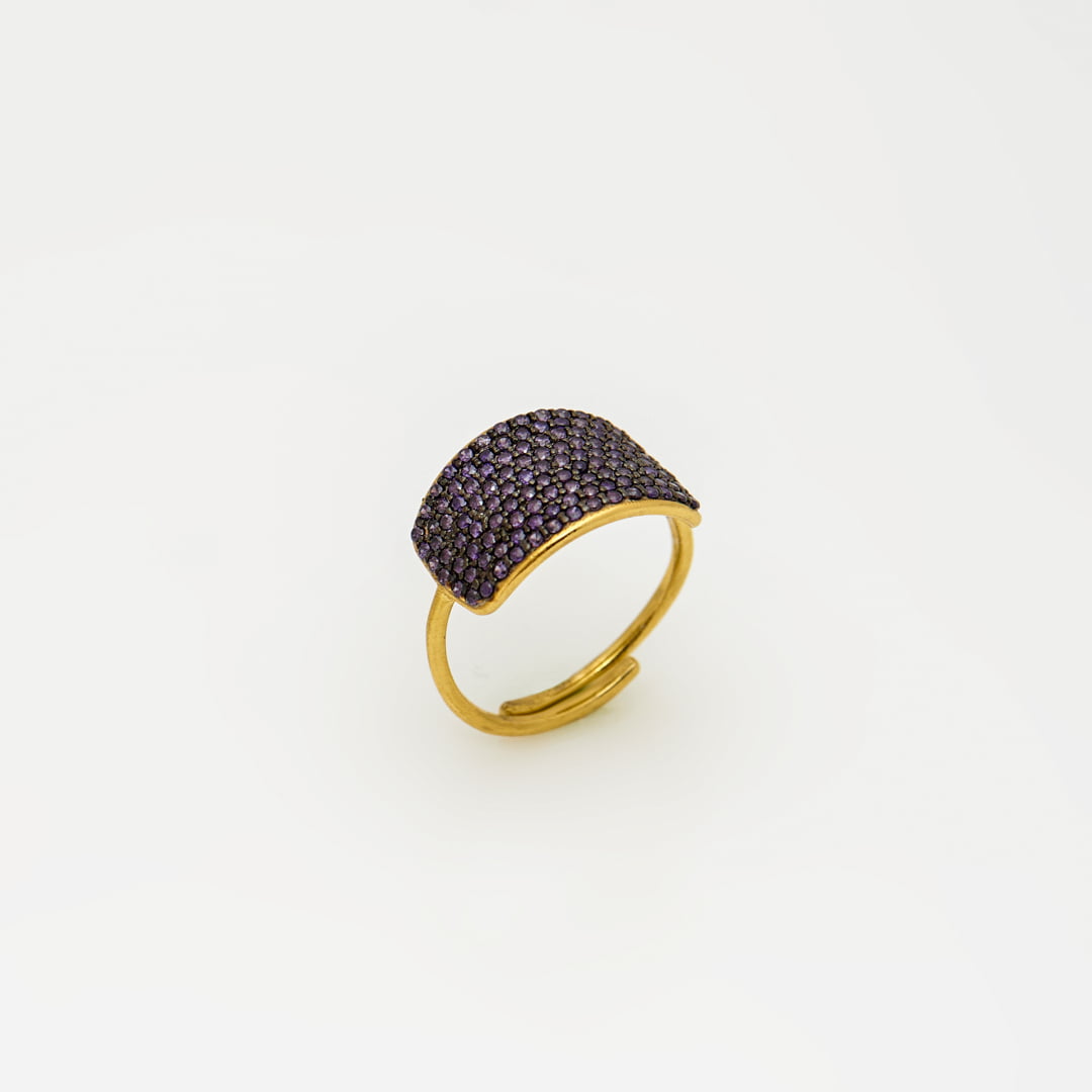Ασημένιο Δαχτυλίδι Elegant-4 Purple