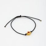 Μεταλλικό Βραχιόλι Καρδιά-Σμάλτο