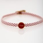 Ασημένιο Βραχιόλι Μάρτης- Sun- Σμάλτο Κόκκινο