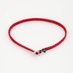 Ασημένιο Βραχιόλι Μάρτης- Πλακέ Κορδόνι