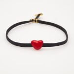 Ασημένιο Βραχιόλι "Kardia mou"- Σμάλτο Κόκκινο