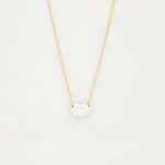 Ασημένιο Κολιέ Lips- Σμάλτο Λευκό