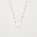 Ασημένιο Κολιέ "Kardia mou"- Σμάλτο Λευκό