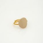 Ασημένιο Δαχτυλίδι Votsalo 10- Σμάλτο Μπεζ