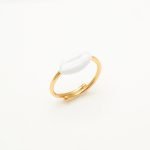 Ασημένιο Δαχτυλίδι Lips- Σμάλτο Λευκό