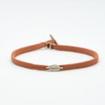 Ασημένιο Βραχιόλι Frond- Coffee