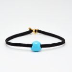 Ασημένιο Βραχιόλι Rock- Σμάλτο Airy Blue