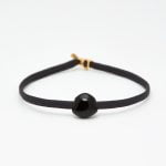 Ασημένιο Βραχιόλι Rock- Σμάλτο Black