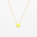 Ασημένιο Κολιέ Rock- Σμάλτο Blazing Yellow