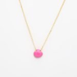 Ασημένιο Κολιέ Rock- Σμάλτο Pink Cosmos