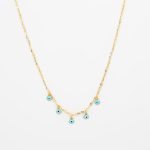 Ασημένιο Κολιέ 5Eye- Σμάλτο Airy Blue