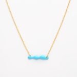 Ασημένιο Κολιέ Wave- Σμάλτο Airy Blue