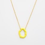 Ασημένιο Κολιέ Cloud- Σμάλτο Blazing Yellow