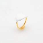 Ασημένιο Δαχτυλίδι Votsalo 02- Σμάλτο White