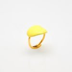 Ασημένιο Δαχτυλίδι Votsalo 03- Σμάλτο Blazing Yellow