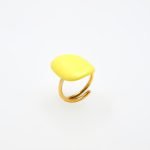 Ασημένιο Δαχτυλίδι Votsalo 05- Σμάλτο Blazing Yellow
