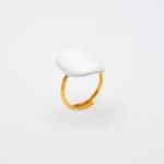 Ασημένιο Δαχτυλίδι Votsalo 05- Σμάλτο White