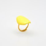 Ασημένιο Δαχτυλίδι Votsalo 06- Σμάλτο Blazing Yellow