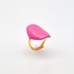 Ασημένιο Δαχτυλίδι Votsalo 06- Σμάλτο Pink Cosmos