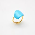 Ασημένιο Δαχτυλίδι Votsalo 11- Σμάλτο Airy Blue