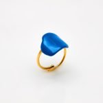 Ασημένιο Δαχτυλίδι Votsalo 11- Σμάλτο Electric Blue Lemonade