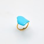 Ασημένιο Δαχτυλίδι Votsalo 12- Σμάλτο Airy Blue