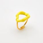 Ασημένιο Δαχτυλίδι Cloud- Σμάλτο Blazing Yellow