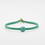 Ασημένιο Βραχιόλι Small Votsalo- Eye- Σμάλτο Grayed Jade