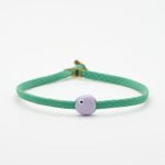 Ασημένιο Βραχιόλι Small Votsalo-Eye- Σμάλτο Lila