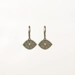 Ασημένιο Σκουλαρίκια Hard Eye- Hoops- Black