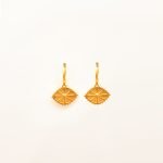 Ασημένιο Σκουλαρίκια Hard Eye- Hoops- Gold