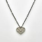 Ασημένιο Κολιέ Hard Heart- Black