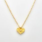 Ασημένιο Κολιέ Hard Heart- Gold