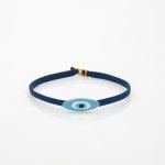 Ασημένιο Βραχιόλι Big Eye- Σμάλτο Airy Blue