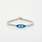 Ασημένιο Βραχιόλι Big Eye- Σμάλτο Electric Blue Lemonade