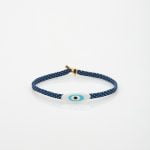 Ασημένιο Βραχιόλι Big Eye- Σμάλτο White