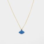 Ασημένιο Κολιέ Eye- Stamp Σμαλτο Electric Blue Lemonade