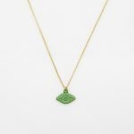 Ασημένιο Κολιέ Eye- Stamp Σμαλτο Titanite