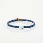 Ασημένιο Βραχιόλι Small Votsalo- Eye- Σμάλτο White