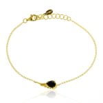 Ασημένιο Βραχιόλι Feather- Black