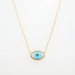 Ασημένιο Κολιέ Open Eye- Blue